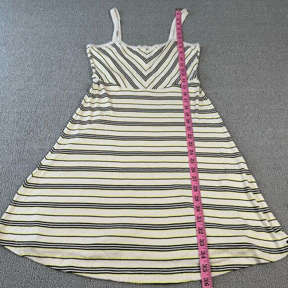 Volcom Popztone Dress Mini Fit to Flare Skater Stripe 90s Y2K Size Medium (8) - Picture 9 of 10